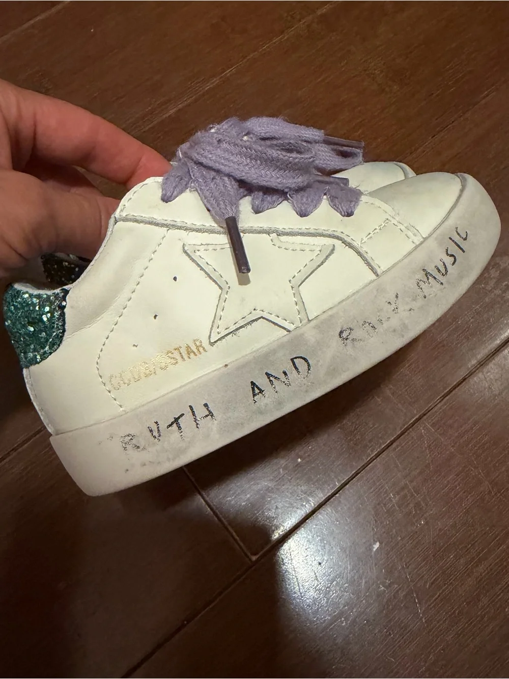 Designer inspired kids star sneaker